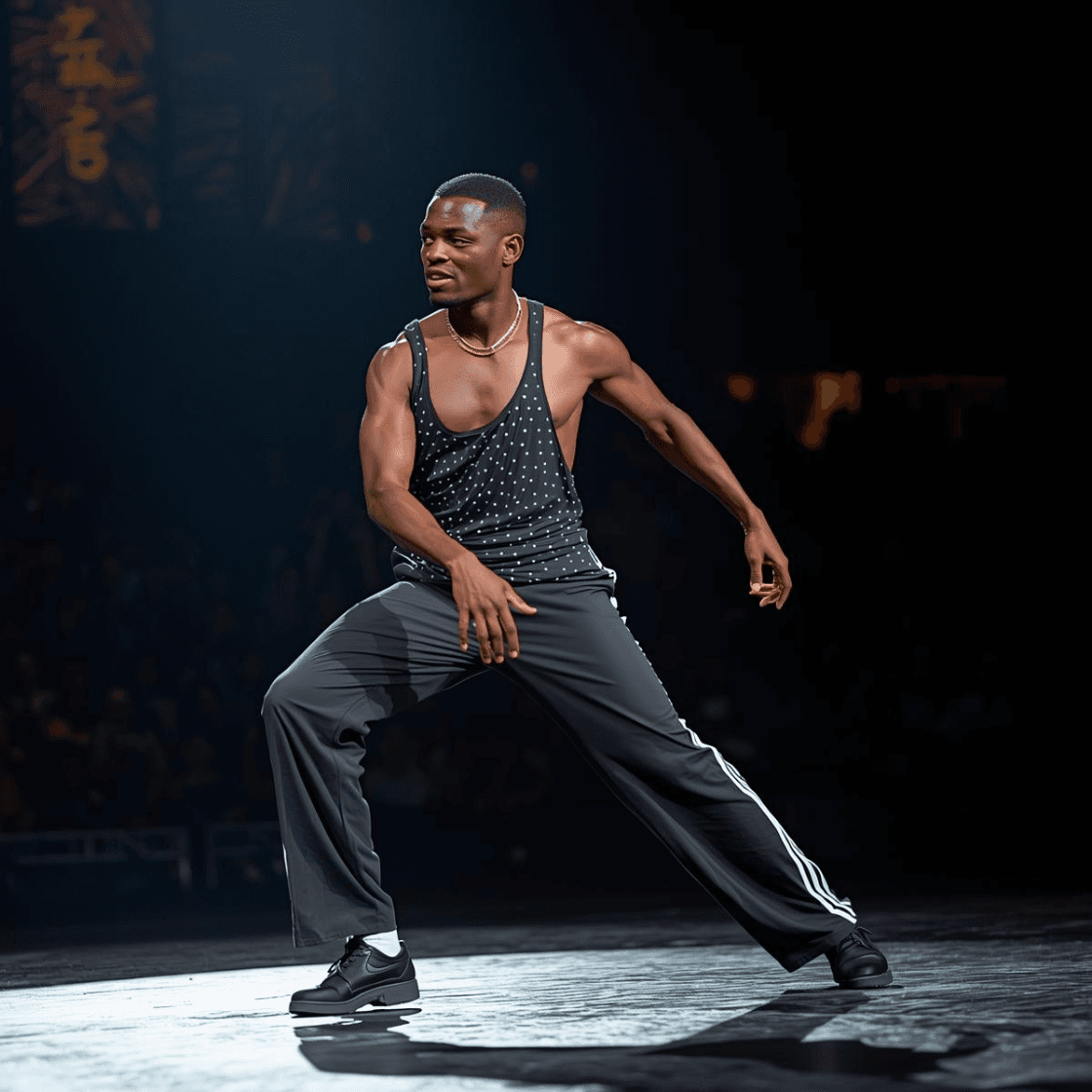 Dancer performing on stage