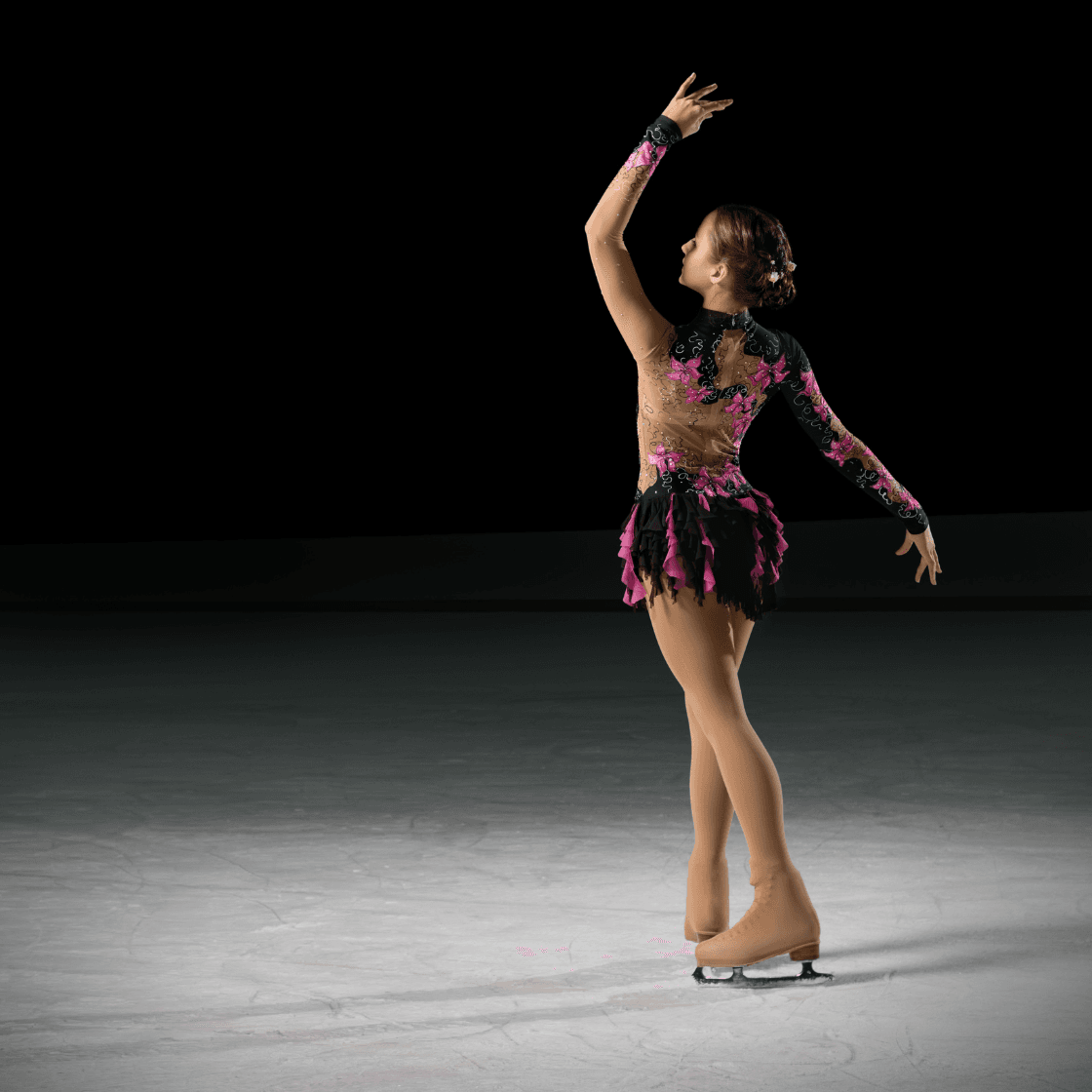 Figure skater performing on ice